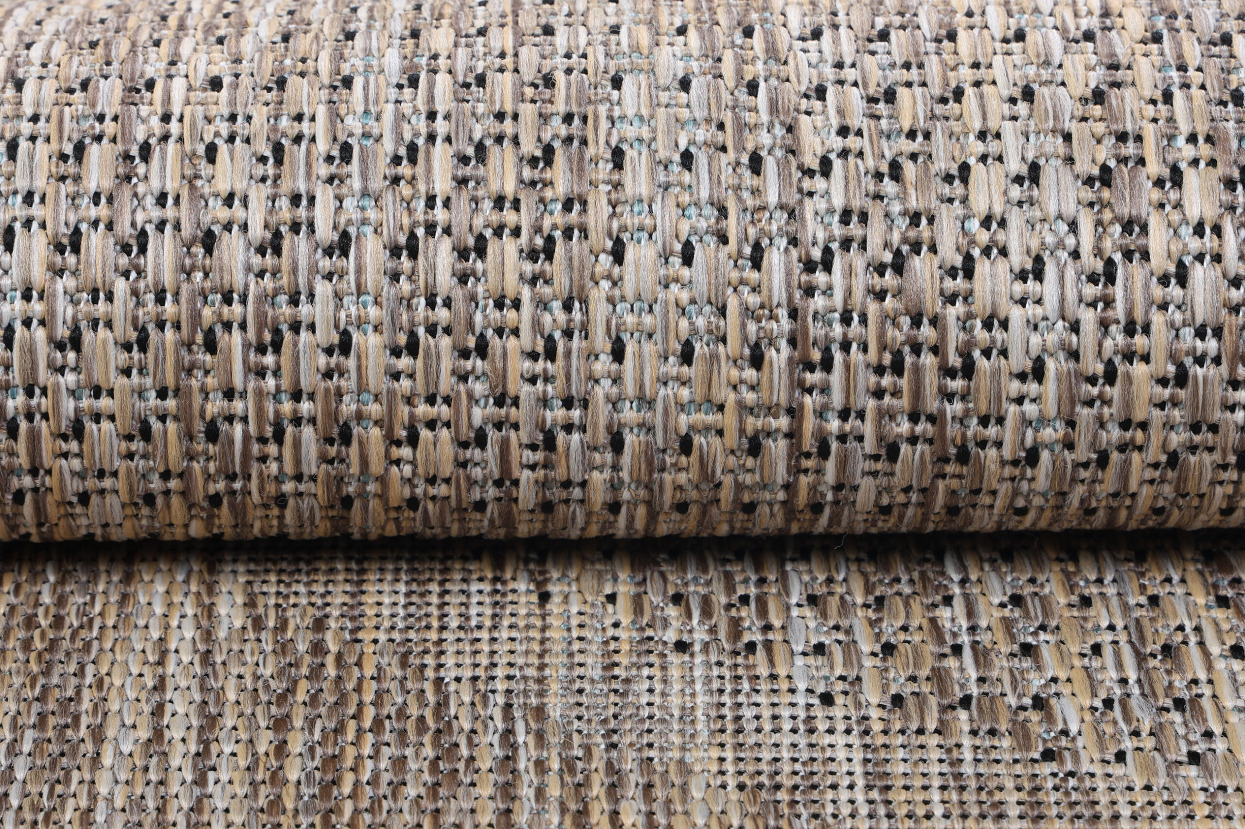 Teppich Melissa Rund Braun Rahmen Indoor Outdoor