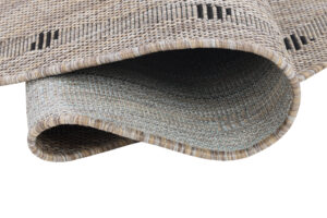 Teppich Melissa Rund Braun Rahmen Indoor Outdoor