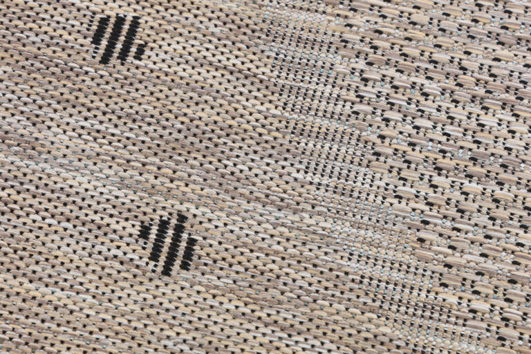 Teppich Melissa Rund Braun Rahmen Indoor Outdoor