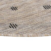 Teppich Melissa Rund Braun Rahmen Indoor Outdoor