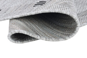 Teppich Melissa Rund Grau Rahmen Indoor Outdoor