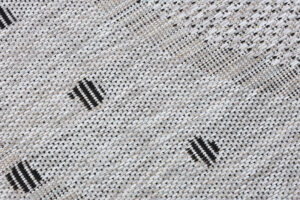 Teppich Melissa Rund Grau Rahmen Indoor Outdoor