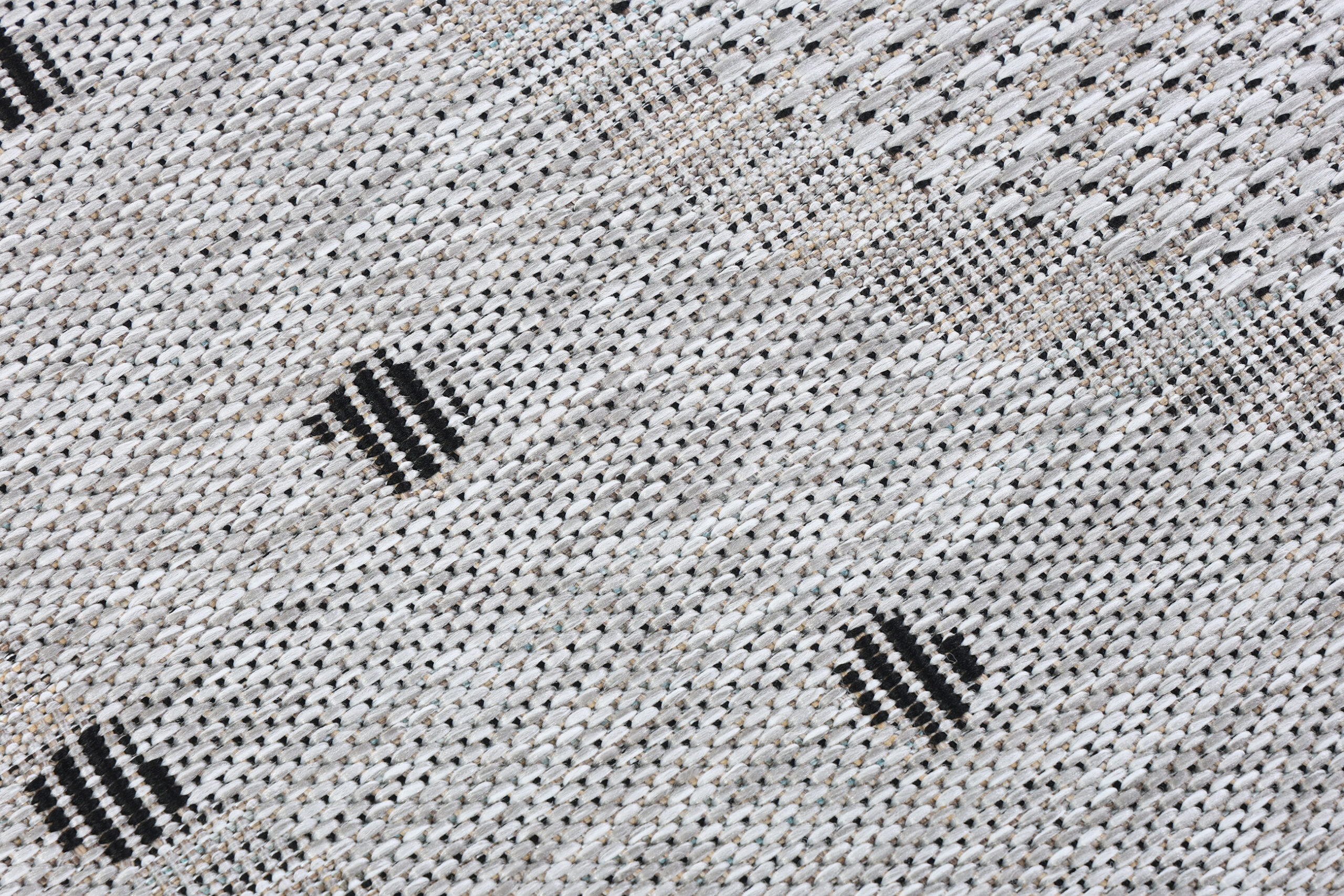 Teppich Melissa Rund Grau Rahmen Indoor Outdoor