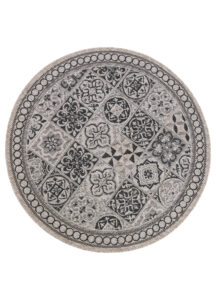 Teppich Melissa Rund Braun Schwarz Mosaik Indoor Outdoor