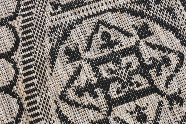 Teppich Melissa Rund Braun Schwarz Mosaik Indoor Outdoor