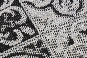 Teppich Melissa Rund Grau Schwarz Mosaik Indoor Outdoor