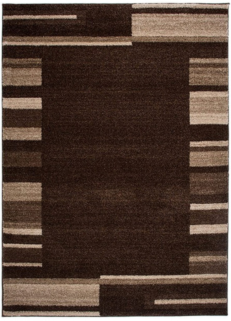 Teppich Sari Dunkel Braun Rahmen