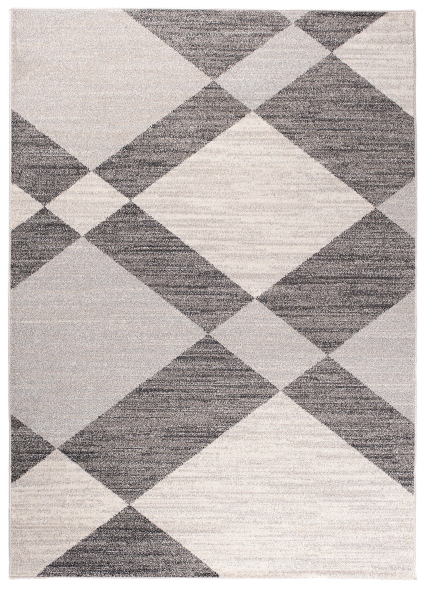 Teppich Sari Grau Creme Geometrisch