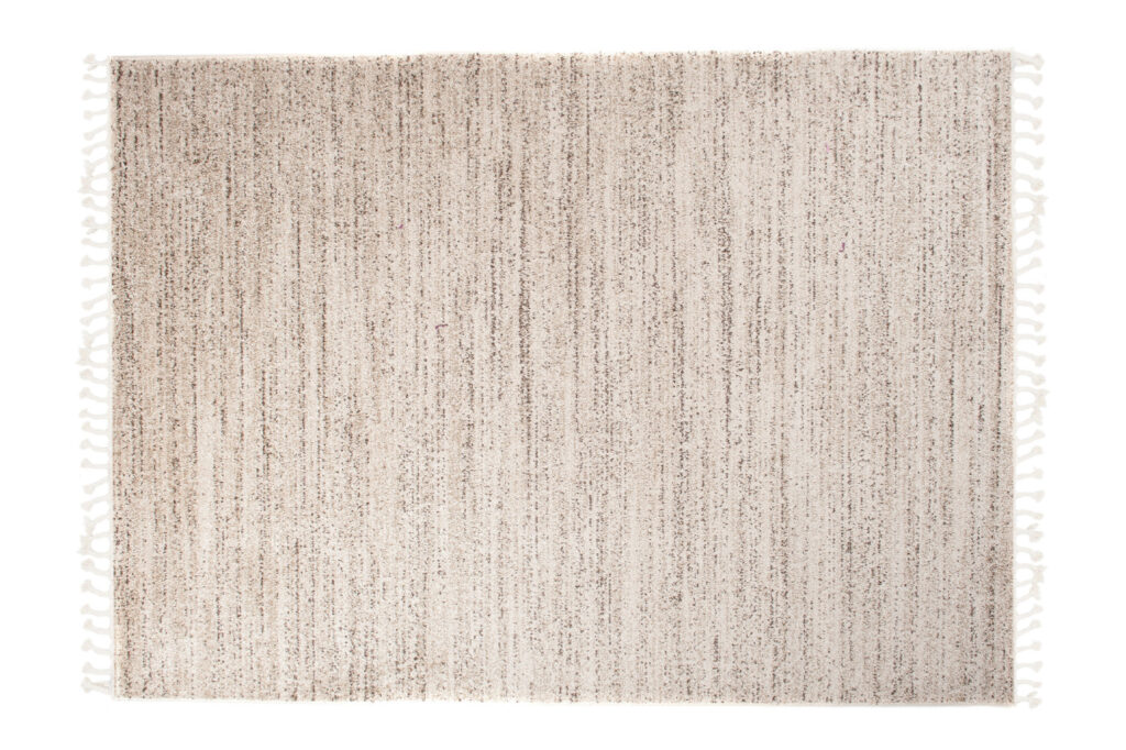 Teppich Sari mit Fransen Dunkel Creme