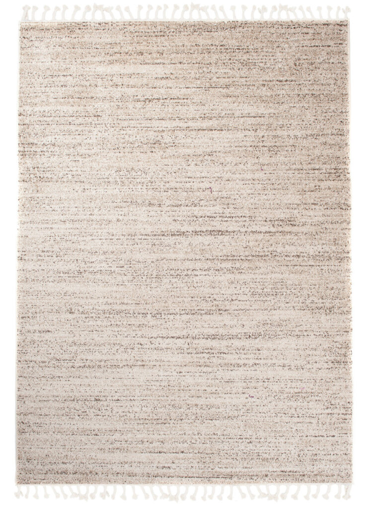 Teppich Sari mit Fransen Dunkel Creme