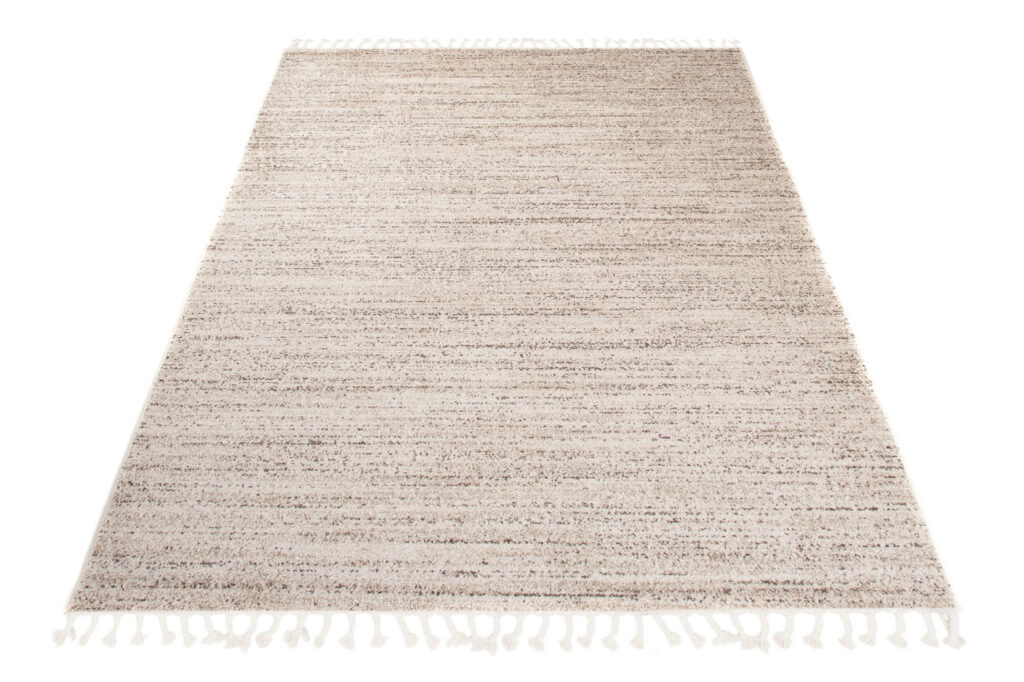 Teppich Sari mit Fransen Dunkel Creme