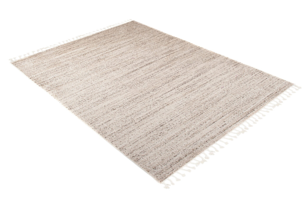 Teppich Sari mit Fransen Dunkel Creme