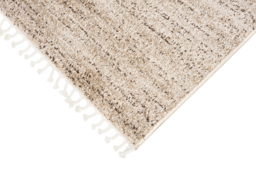 Teppich Sari mit Fransen Dunkel Creme