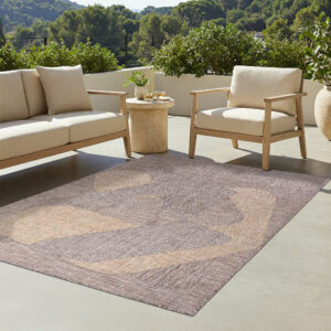 Outdoor-Teppich Yucana Braun Abstrakt