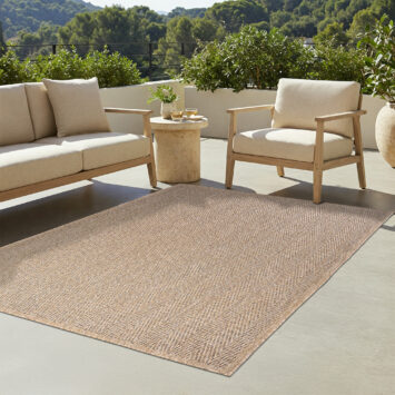 Outdoor-Teppich Yucana Beige Streifen