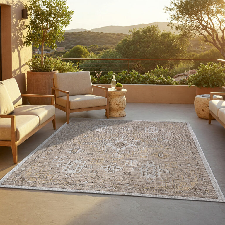 Outdoor-Teppich Yucana Braun Grau Vintage