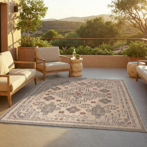 Outdoor-Teppich Yucana Beige Vintage