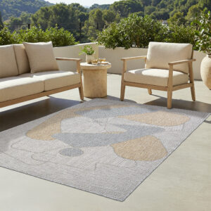 Outdoor-Teppich Yucana Grau Abstrakt