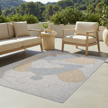 Outdoor-Teppich Yucana Grau Abstrakt
