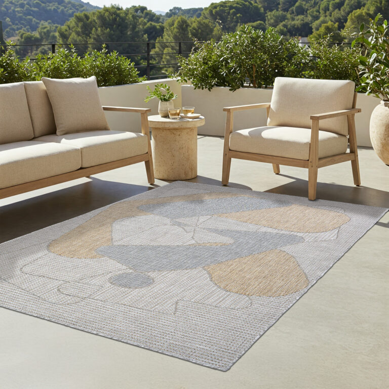 Outdoor-Teppich Yucana Grau Abstrakt