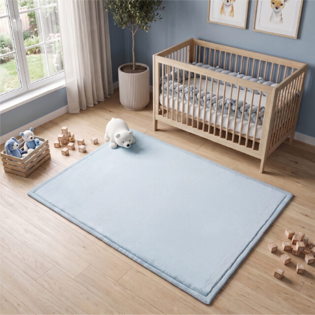 Kinderteppich Fluffin Blau