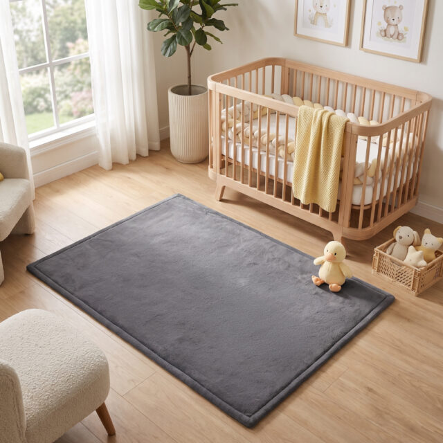 Kinderteppich Fluffin Dunkelgrau