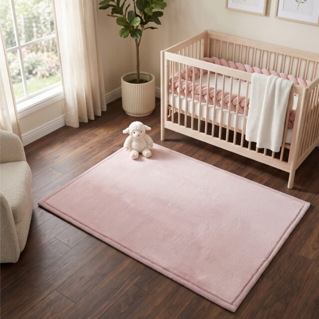 Kinderteppich Fluffin Rosa