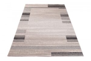 Teppich Sari Hell Beige Grau Rahmen