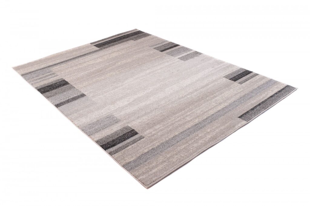 Teppich Sari Hell Beige Grau Rahmen