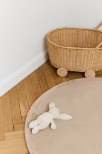 Kinderteppich Fluffin Rund Beige