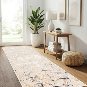 Teppichläufer Crystal Beige Grau Modern