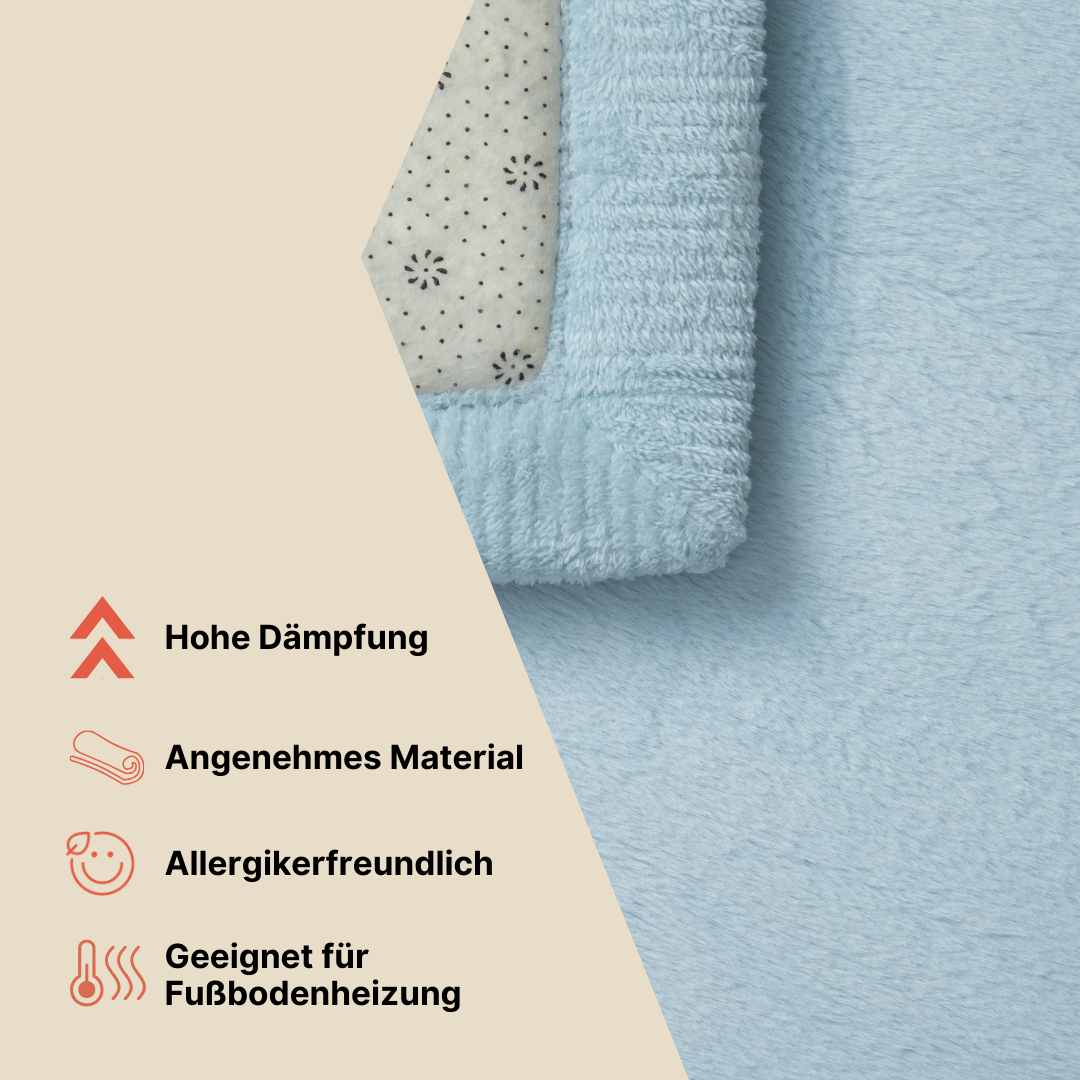 Kinderteppich Fluffin Quadratisch Rosa