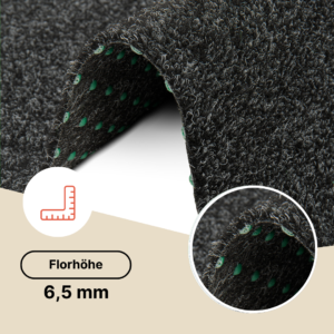 Kunstgras Garden Anthrazitfarben 7 mm