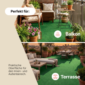 Kunstgras Garden Hellgrün 7 mm