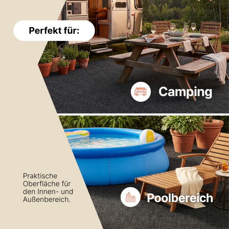 Kunstgras Garden Anthrazitfarben 7 mm