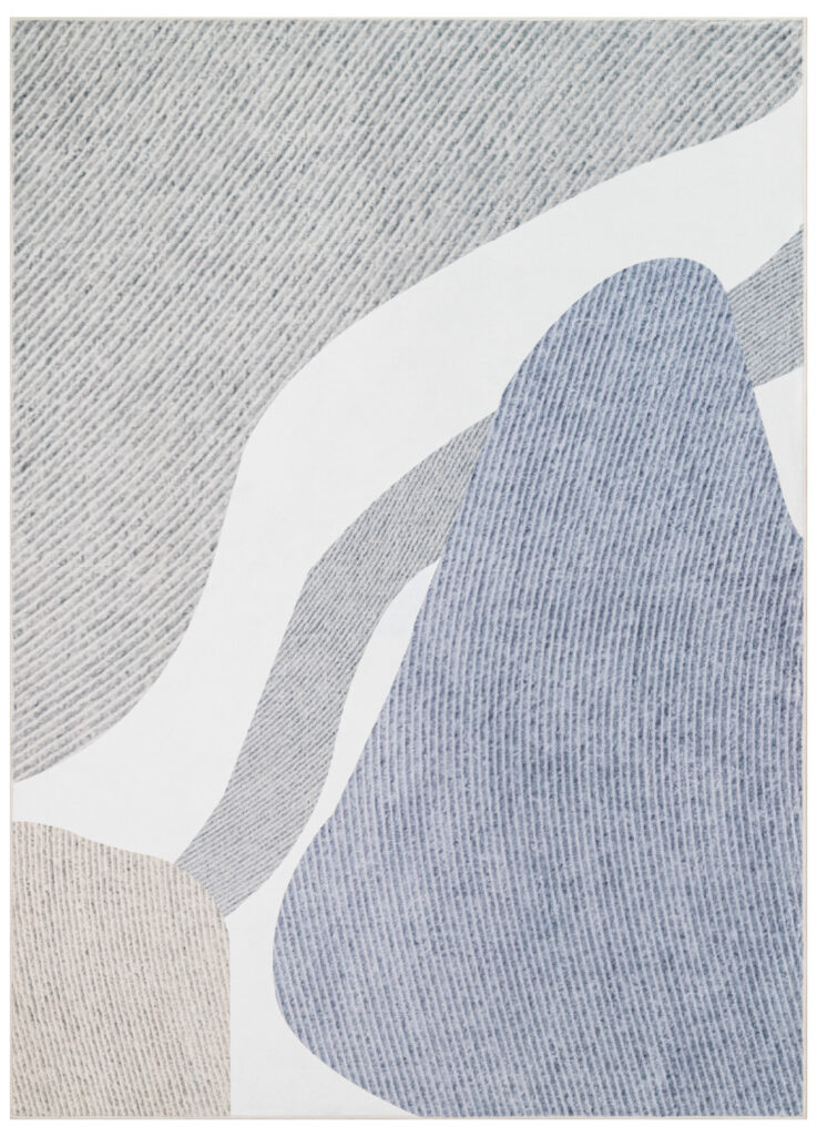 Teppich Wisp Grau Blau Abstrakt