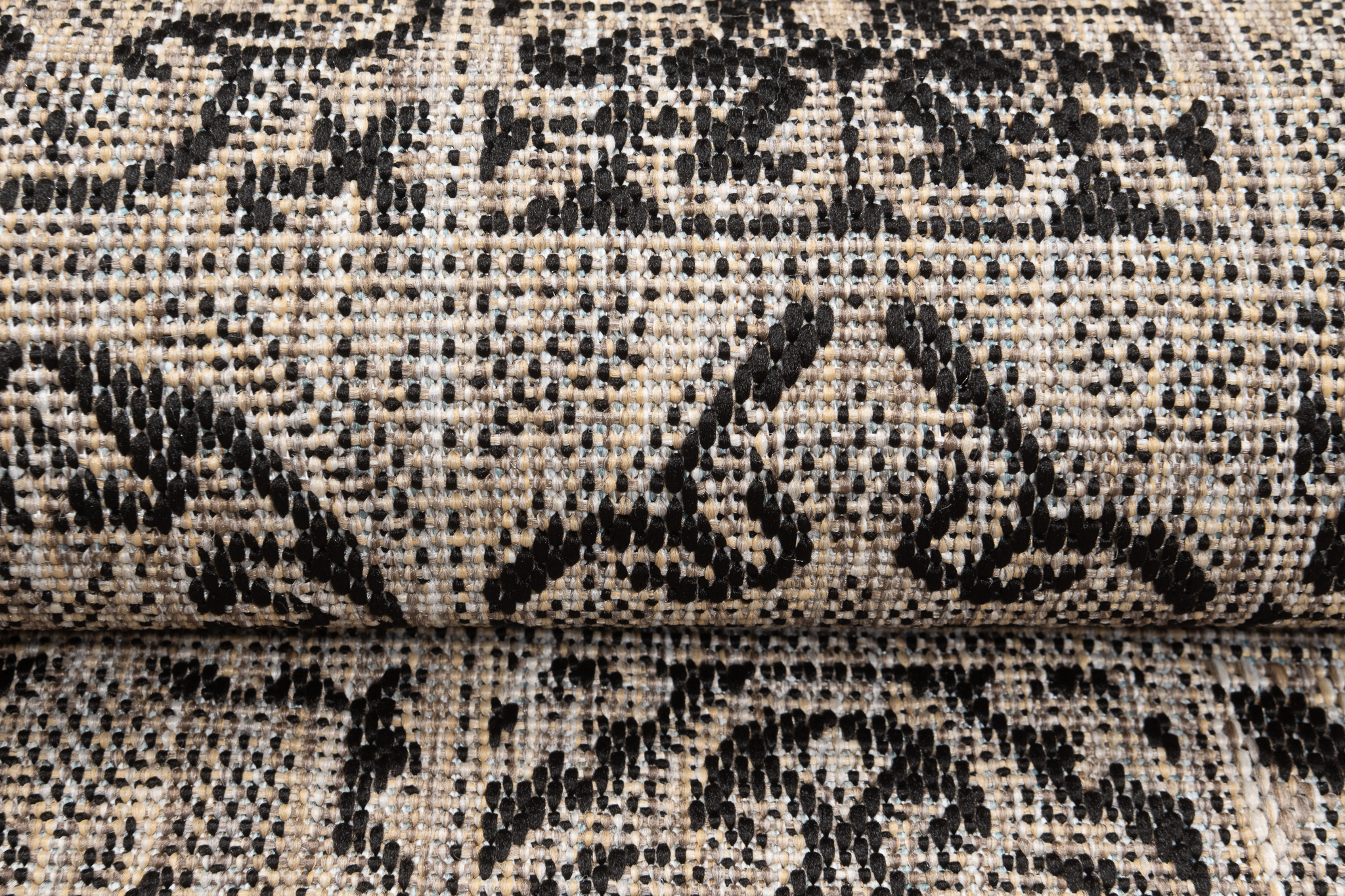 Teppichläufer Melissa Braun Schwarz Mosaik Indoor Outdoor
