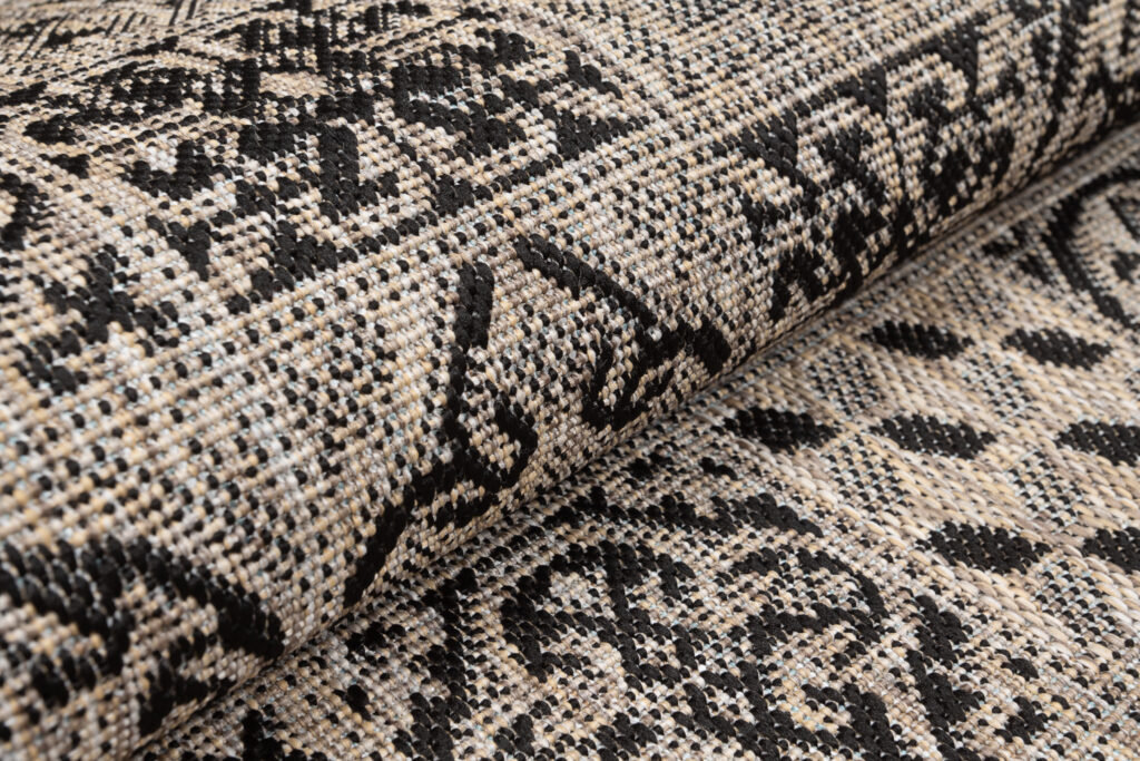 Teppichläufer Melissa Braun Schwarz Mosaik Indoor Outdoor
