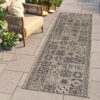 Teppichläufer Melissa Braun Schwarz Mosaik Indoor Outdoor