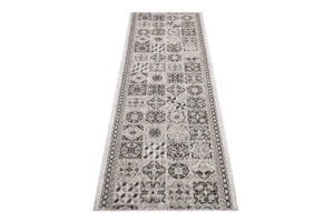 Teppichläufer Melissa Grau Schwarz Mosaik Indoor Outdoor