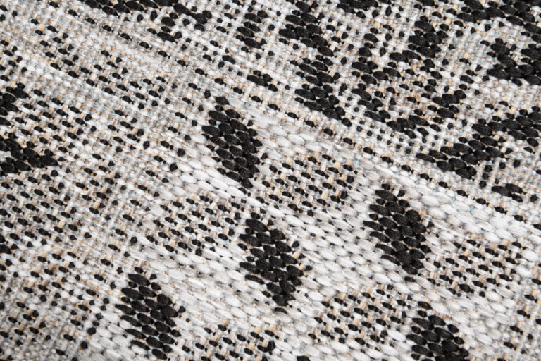 Teppichläufer Melissa Grau Schwarz Mosaik Indoor Outdoor