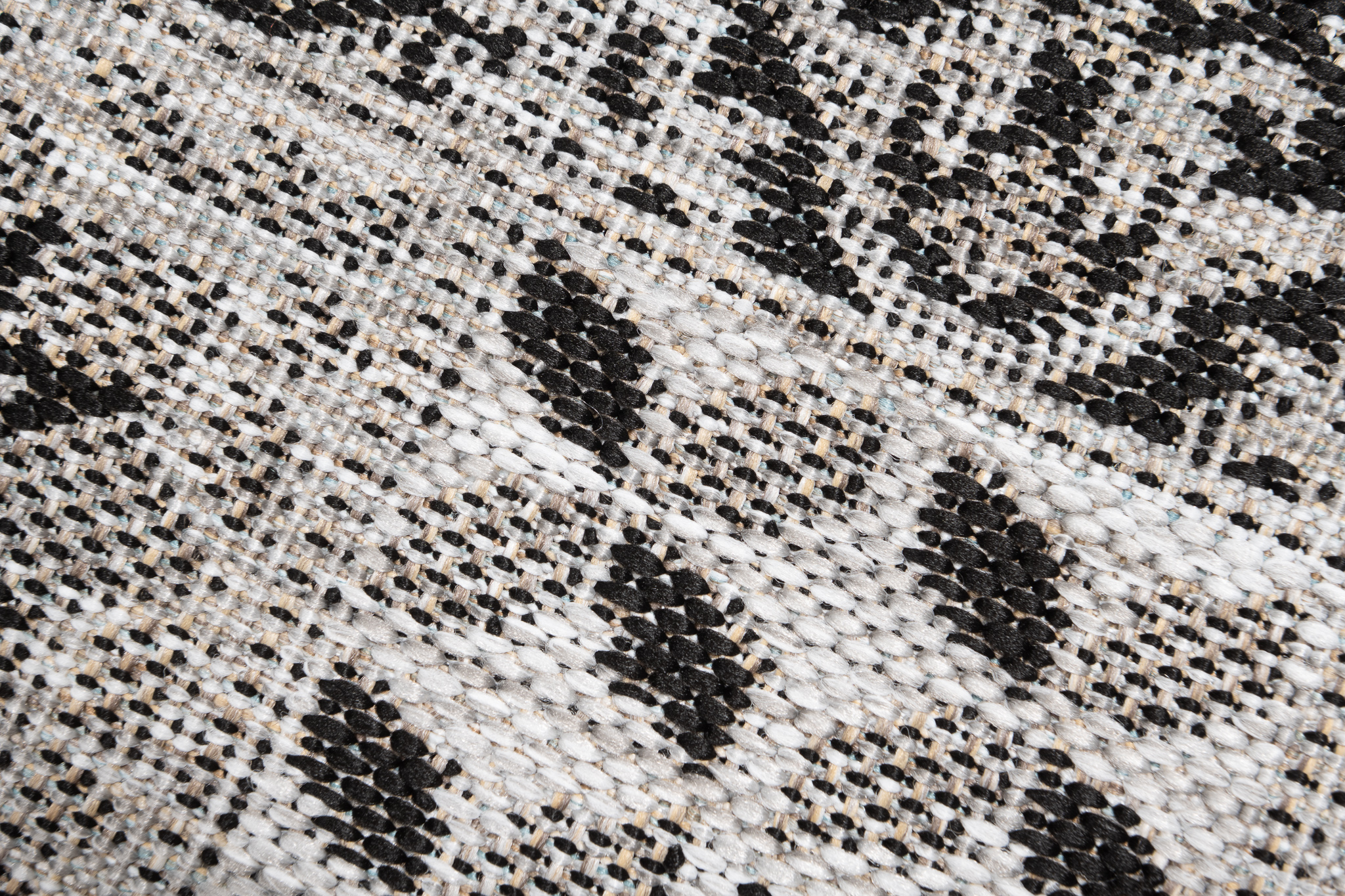 Teppichläufer Melissa Grau Schwarz Mosaik Indoor Outdoor