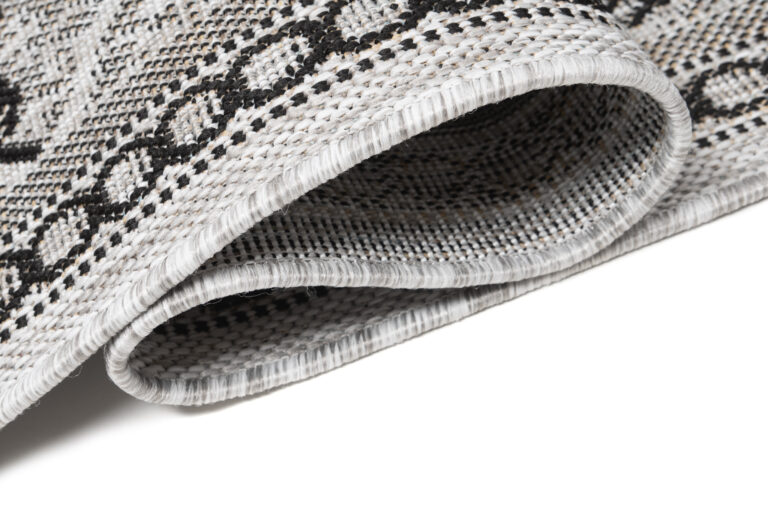 Teppichläufer Melissa Grau Schwarz Mosaik Indoor Outdoor