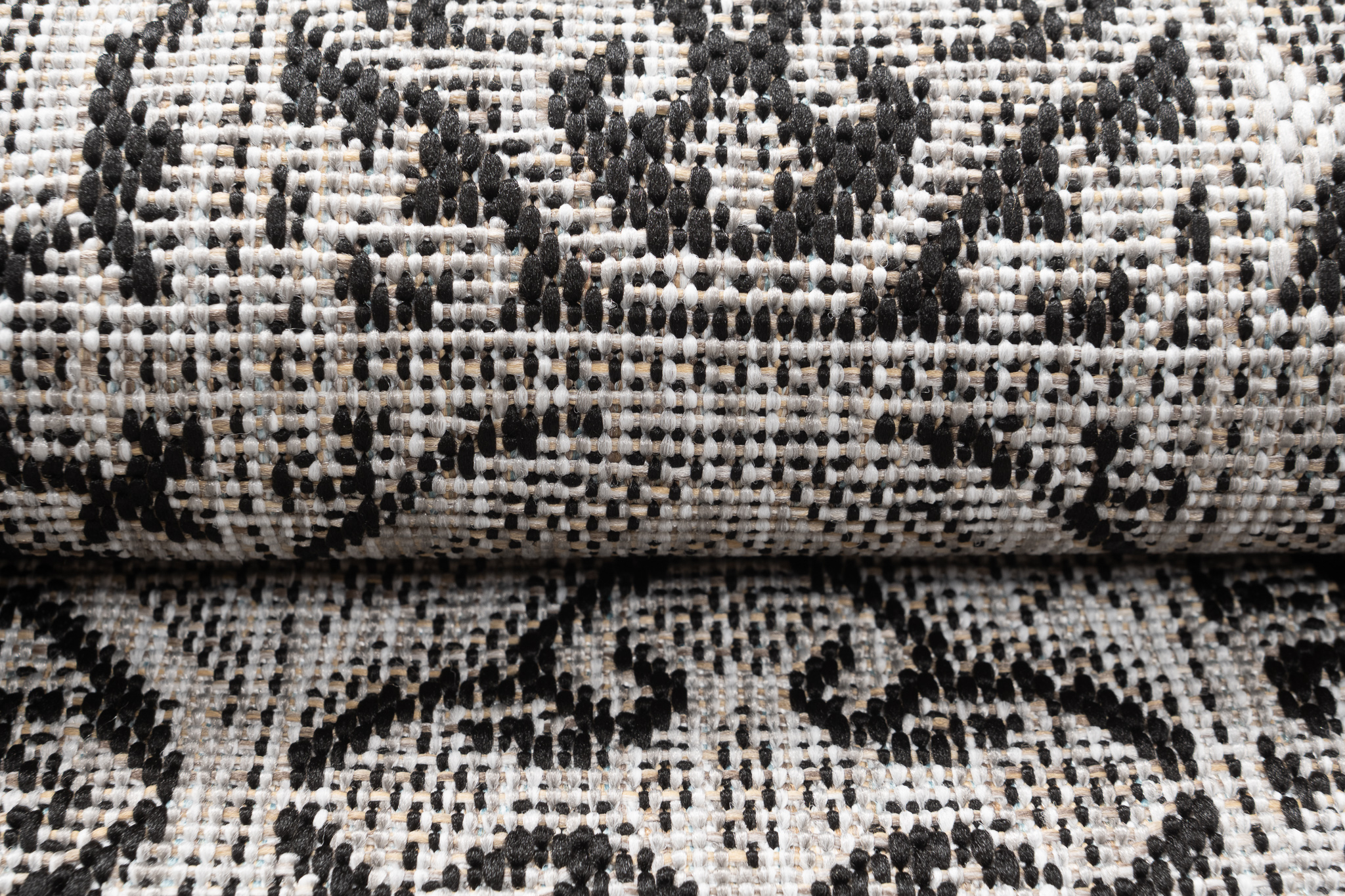 Teppichläufer Melissa Grau Schwarz Mosaik Indoor Outdoor