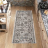 Teppichläufer Melissa Grau Schwarz Mosaik Indoor Outdoor