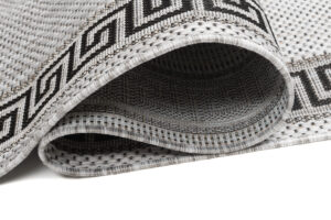 Teppichläufer Melissa Grau Schwarz Zickzack Indoor Outdoor