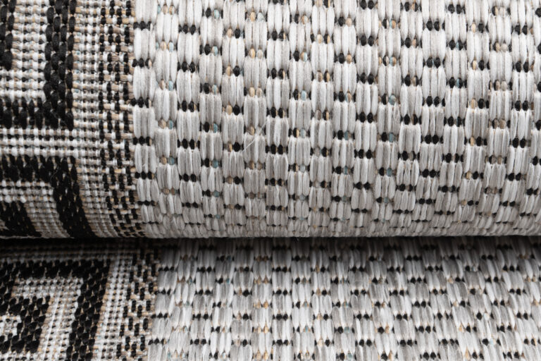 Teppichläufer Melissa Grau Schwarz Zickzack Indoor Outdoor