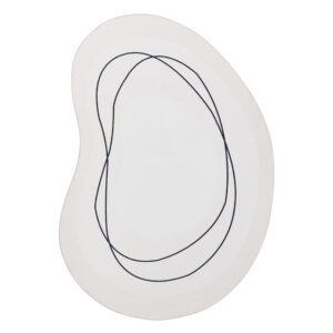 Teppich Wisp Mit Unregelmäßiger Form Weiß Linien