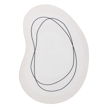 Teppich Wisp Mit Unregelmäßiger Form Weiß Linien