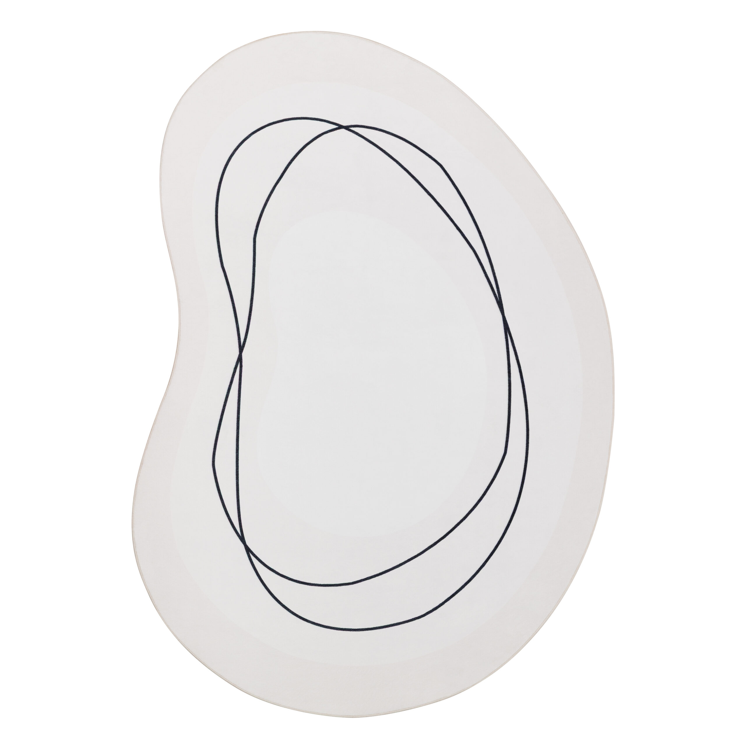 Teppich Wisp Mit Unregelmäßiger Form Weiß Linien